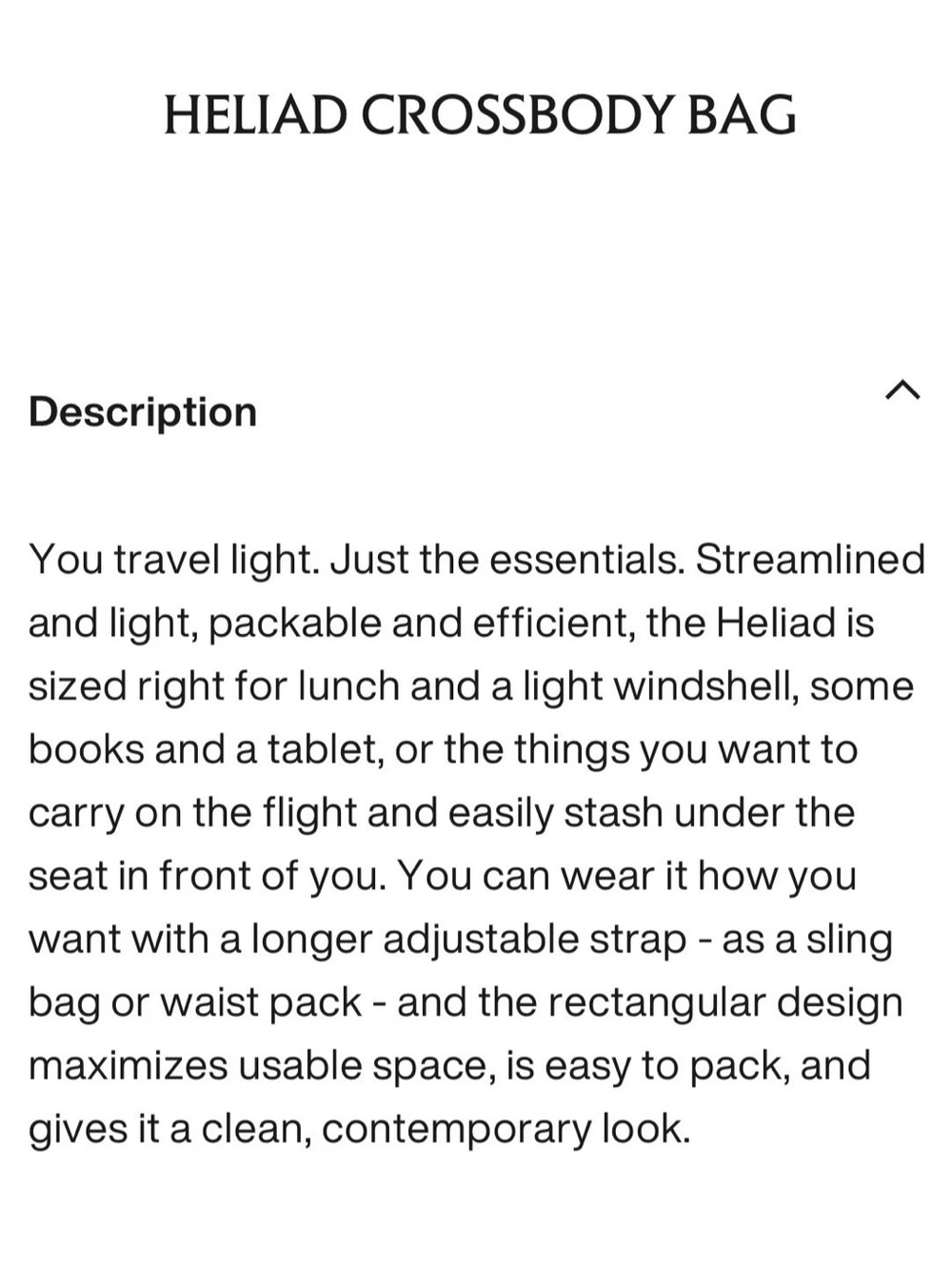 ARC’TERYX Heliad 6L Stone Green Crossbody Bag Tags Cut Off, Otherwise New - Picture 5 of 10